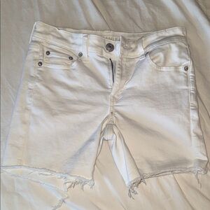 American Eagle White Superstretch Denim Shorts